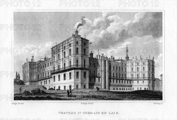 Chateau de Saint Germain en Laye, Paris, c1830. Artist: MJ Starling