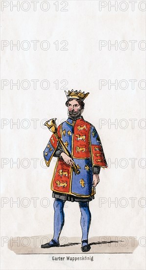 Costume design for Shakespeare's play, Henry VIII, 19th century. Artist: Unknown