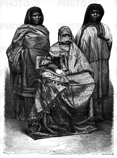 'Malagasy Women', 19th century.Artist: Alexandre Bida