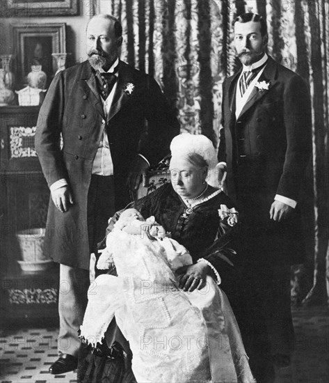 The future King Edward VIII's christening day, 16 July 1894. Artist: Unknown