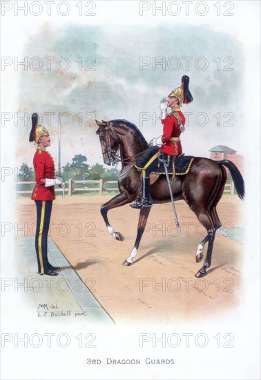 '3rd Dragoon Guards', 1915.Artist: LE Buckell