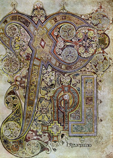 The Monogram Page, 800 AD, (20th century). Artist: Unknown