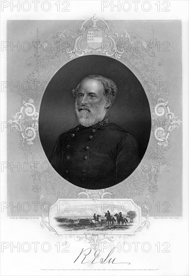 General Robert E Lee, Confederate general, 1862-1867. Artist: Unknown
