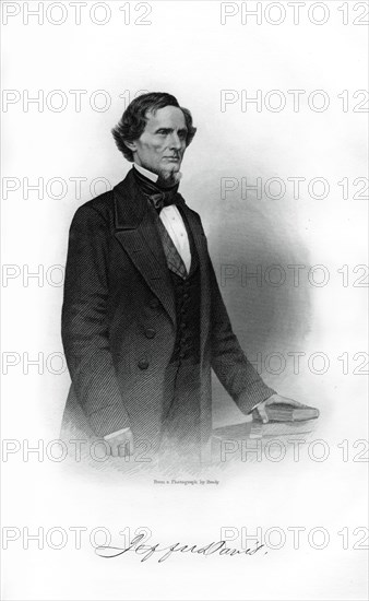 Jefferson Davis, statesman and advocate for American slavery, 1862-1867. Artist: Unknown