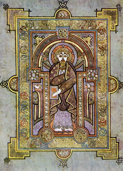 Portrait of St Matthew, 800 AD, (20th century). Artist: Unknown