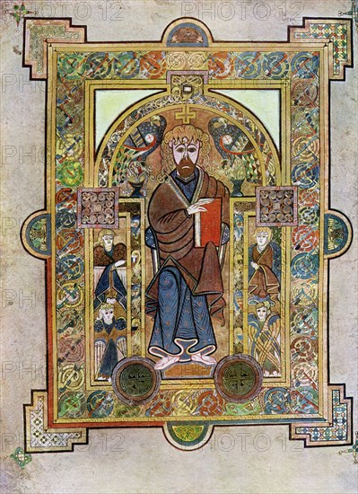 Portrait of St Mark or St Luke, 800 AD, (20th century). Artist: Unknown