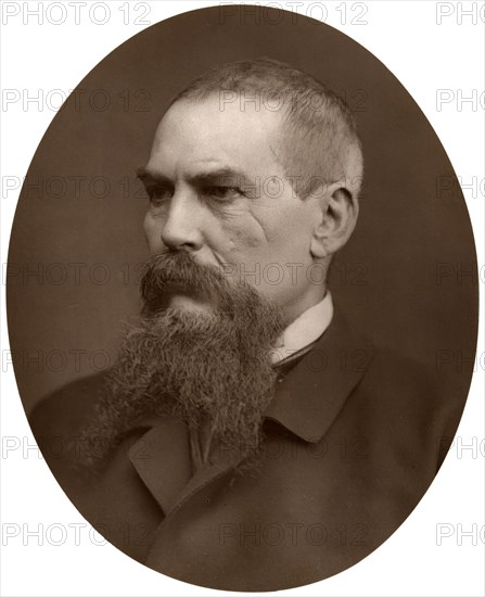 Captain Richard Burton, British explorer, writer, soldier and diplomat, 1876.Artist: Lock & Whitfield