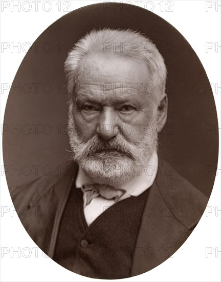 Victor Hugo, French poet, dramatist and novelist, 1877.Artist: Lock & Whitfield