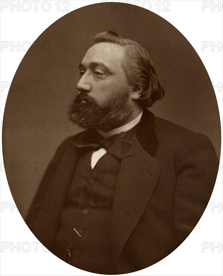 Leon Gambetta, French statesman, 1882.Artist: Lock & Whitfield