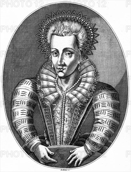 Anne of Denmark, queen consort of King James I. Artist: Roberts