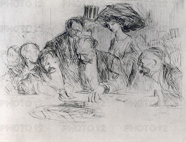 'At the Gambling Table', 1925.Artist: Jean Louis Forain