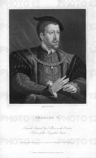 Charles V, Holy Roman Emperor, (19th century).Artist: W Holl