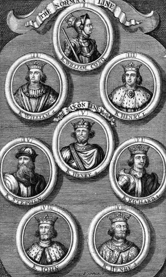 Kings of England.Artist: George Vertue