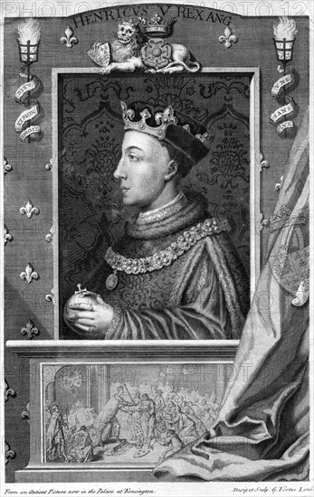 Henry V, King of England.Artist: George Vertue