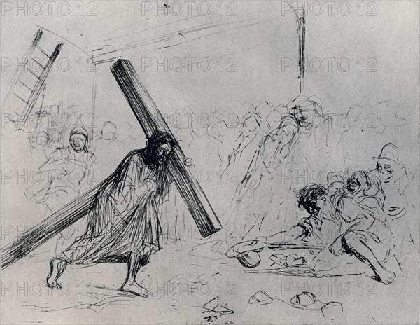 'Christ Carrying the Cross', 1925.Artist: Jean Louis Forain