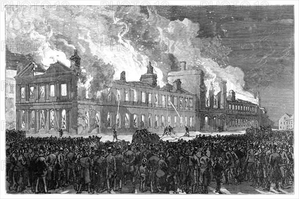 Riots in Montreal, Canada, 1849, (1900). Artist: Unknown