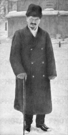 Leon Trotsky at Brest-Litovsk, 7th January 1918, (1929). Artist: Unknown