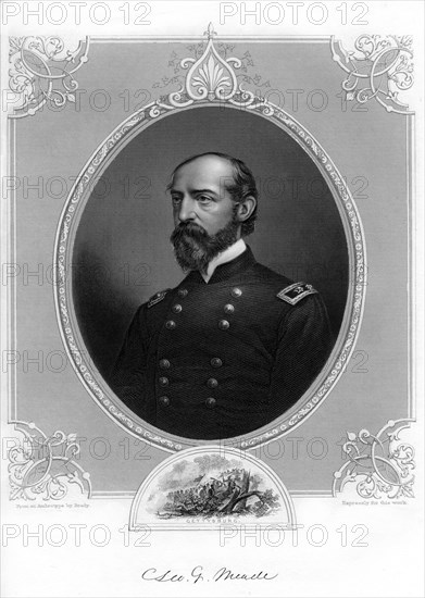 General George Meade, US Army officer and civil engineer, 1862-1867.Artist: Brady