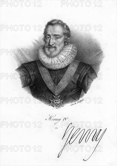 Henry IV of France, (1553-1610).Artist: Delpech