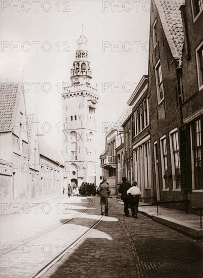 Street scene, Monnickendam, Netherlands, 1898.Artist: James Batkin