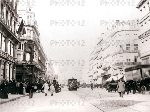 Street scene, Brussels, 1898.Artist: James Batkin