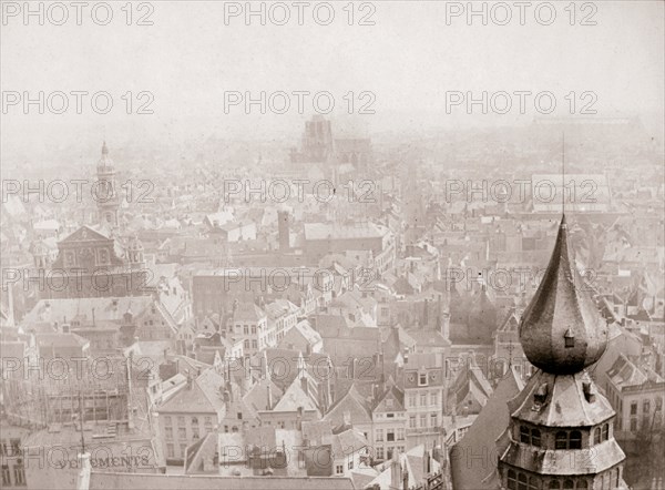 Antwerp skyline, 1898.Artist: James Batkin