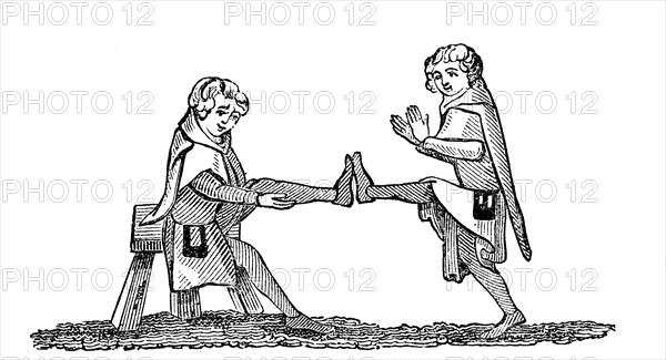 Exercises derived from the Quintain, (1833). Artist: Unknown