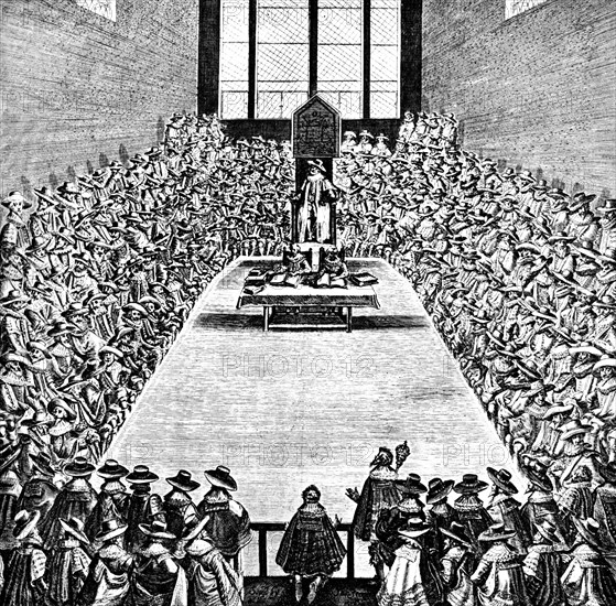 Parliament in Session in the Reign of James I, early 17th century, (c1902-1905). Artist: Unknown