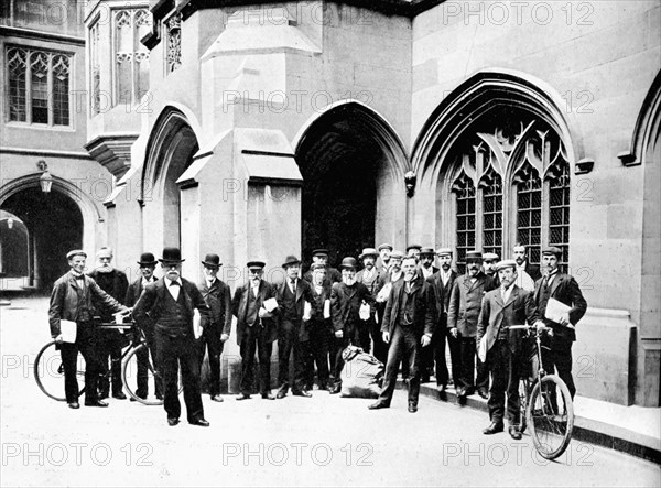 Group of Vote Office messengers, Houses of Parliament, Westminster, London, c1905. Artist: Unknown