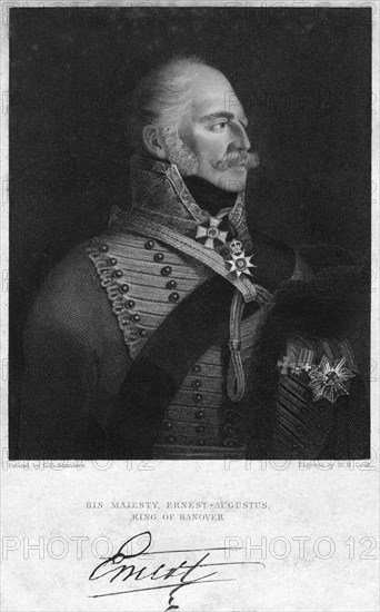 Ernest Augustus I of Hanover, King of Hanover, 19th century.Artist: H R Cook