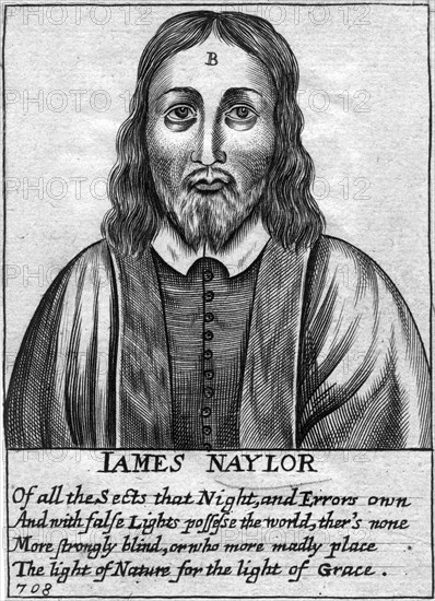James Naylor, English Quaker leader, 17th century. Artist: Unknown