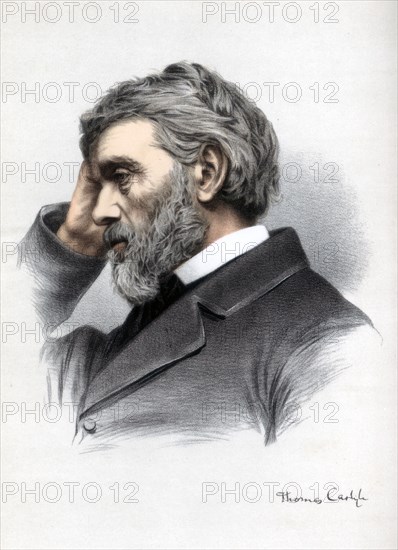 Thomas Carlyle, Scottish essayist, satirist, and historian, c1890.Artist: Cassell, Petter & Galpin