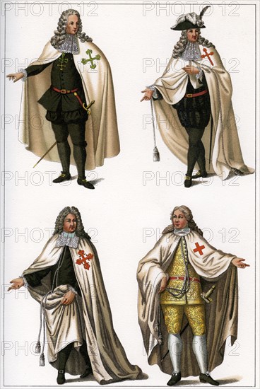 The chief knightly orders of Spain and Portugal, 1791, (1902). Artist: Unknown