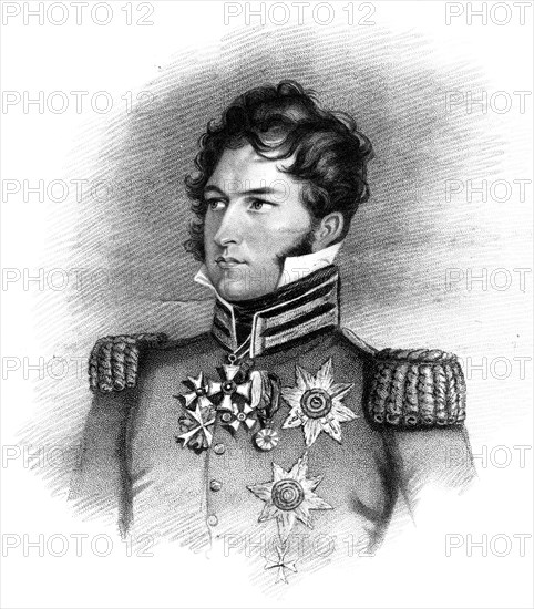 Prince Leopold George Christian Frederick of Saxe-Coburg-Saalfeld, 1816.Artist: Henry Meyer