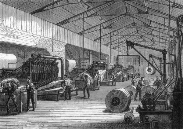 Press room, offices of the Daily Telegraph, Fleet Street, London, 1882. Artist: Unknown