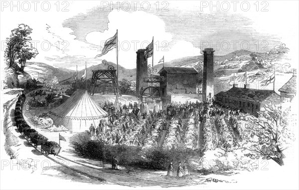 Fete in celebration of winning the coal on the Rhondda branch of the Taff Vale railway, 1851. Artist: Unknown