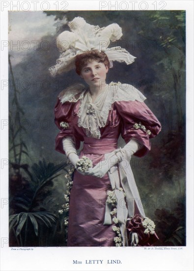 Letty Lind, actress and dancer, 1901.Artist: W&D Downey