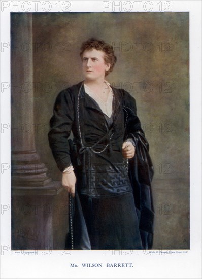 Wilson Barrett, English actor, manager, and playwright, 1901.Artist: W&D Downey
