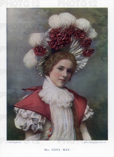 Edna May, American actress and singer, 1901.Artist: W&D Downey