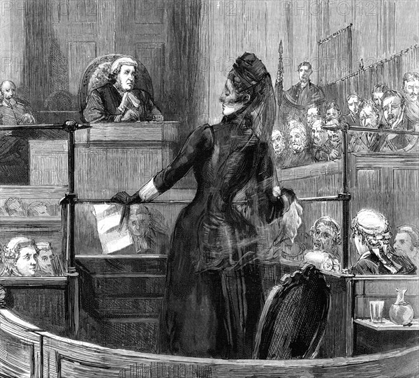 The trial of Mrs Maybrick at Liverpool, 1889. Artist: Unknown