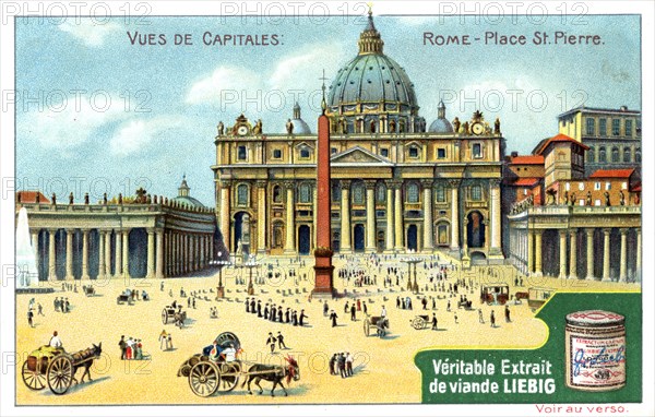 Views of Capitals: St Peter's Square, Rome, c1900. Artist: Unknown