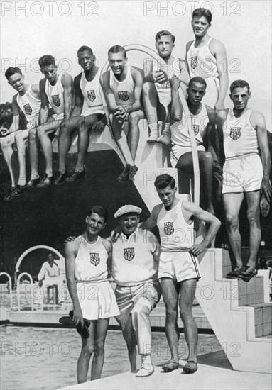 Athletes at the US Olympic Trials, 1932, (1936). Artist: Unknown