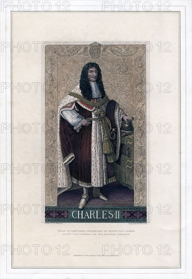 Charles II, King of England and Scotland. Artist: H Bourne