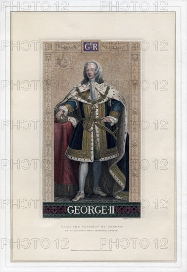 George II, King of Great Britain and Ireland. Artist: T Brown