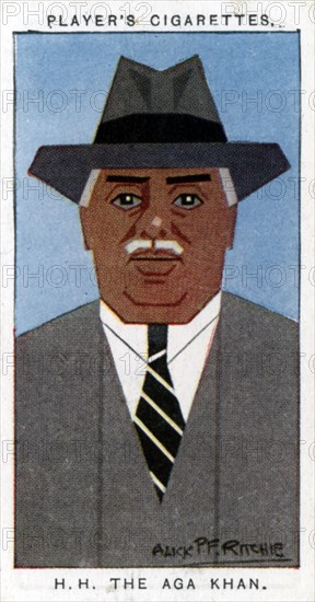 Aga Khan III (Mohammed Shah), Leader of the Ismailis, 1926.Artist: Alick P F Ritchie