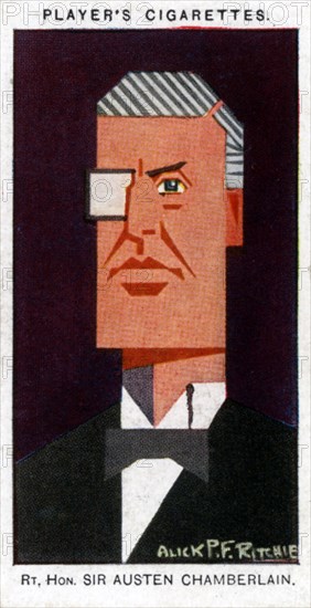 Austen Chamberlain, British politician, 1926. Artist: Alick P F Ritchie