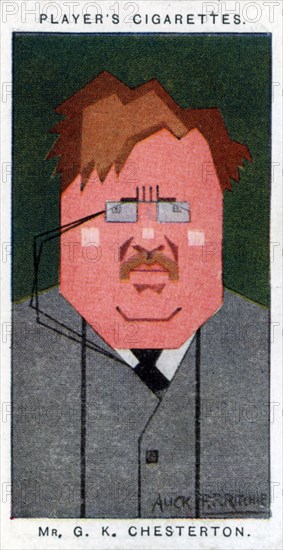 GK Chesterton, British poet, novelist and critic, 1926. Artist: Alick P F Ritchie