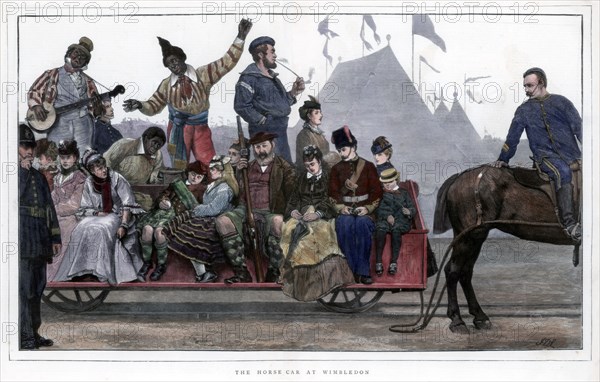 'The Horse Car at Wimbledon', 1872. Artist: Unknown