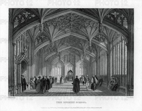 The Divinity School, Oxford, 1837.Artist: John Le Keux
