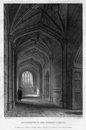 Proscholium to the Divinity School, Oxford, 1836.Artist: John Le Keux